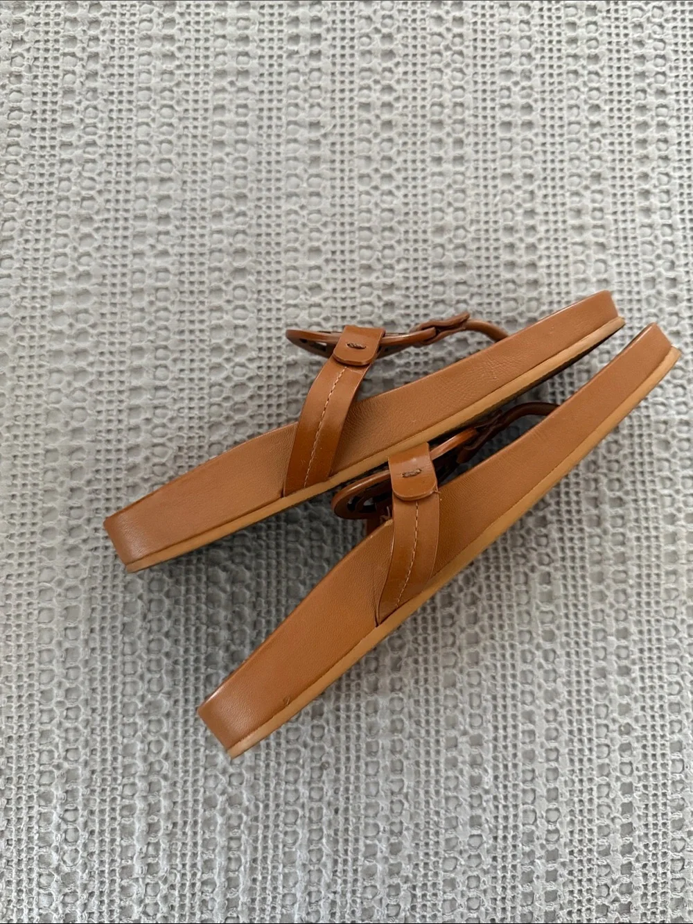 Tory Burch Miller Cloud Thong Sandal - Bourbon Miele Tan Size 6.5